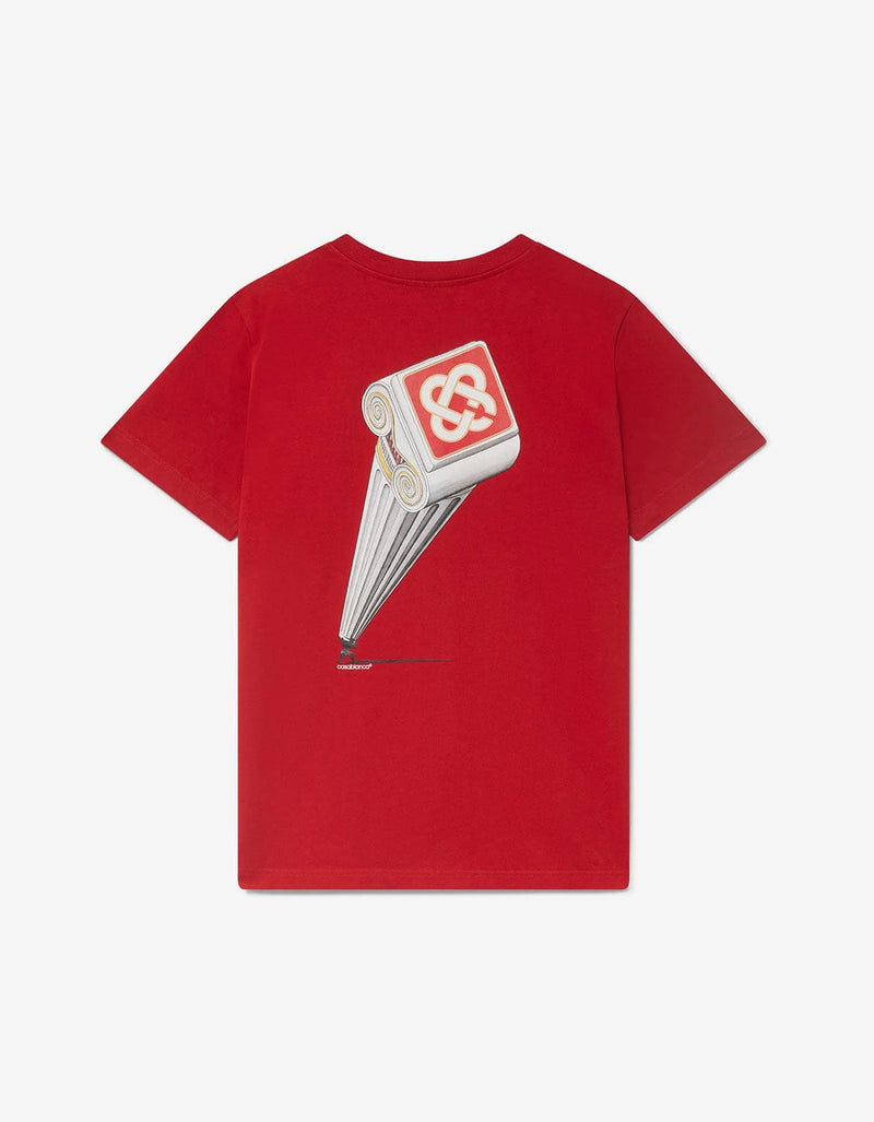 Casablanca Red Leaning Column T-Shirt