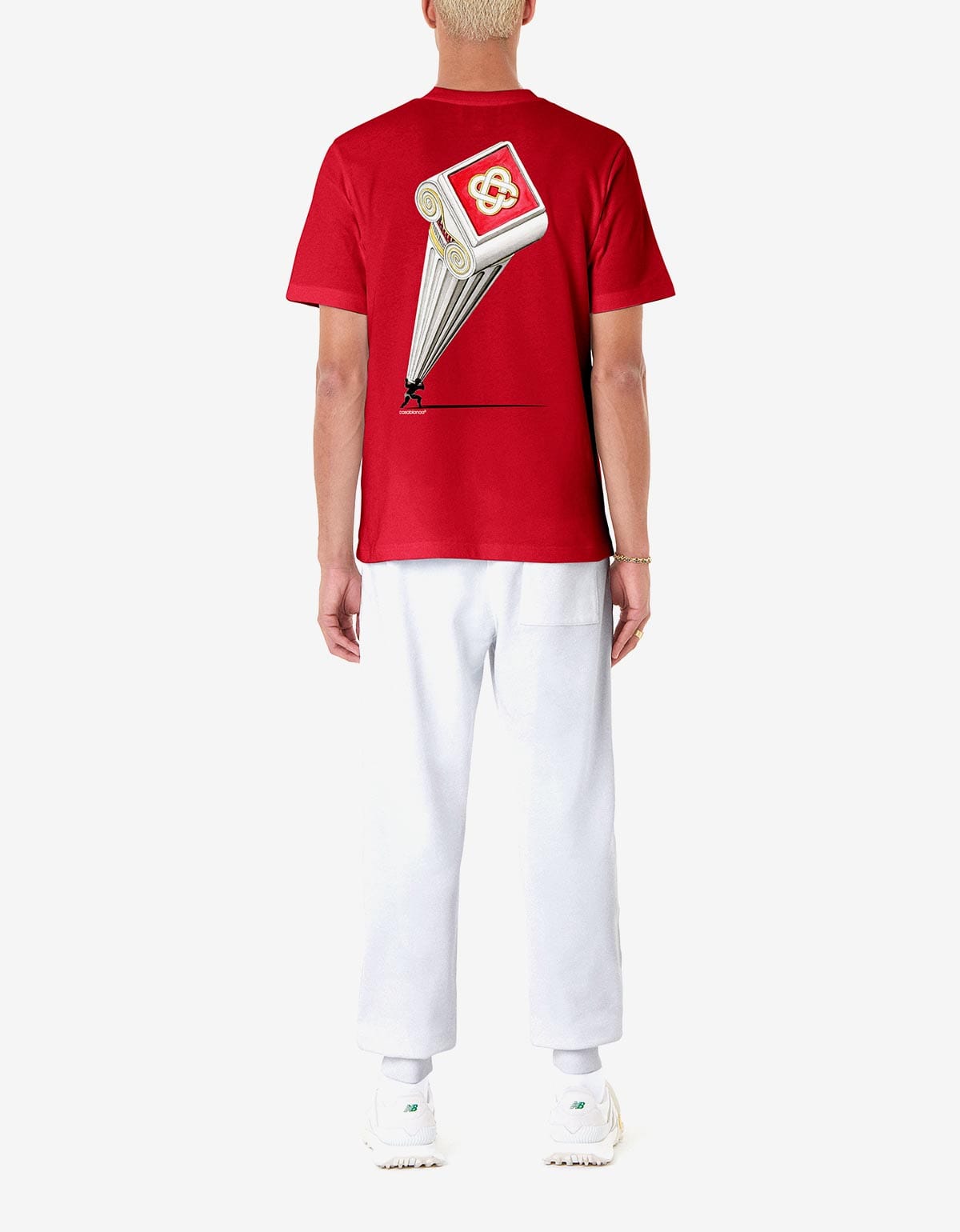 Casablanca Red Leaning Column T-Shirt