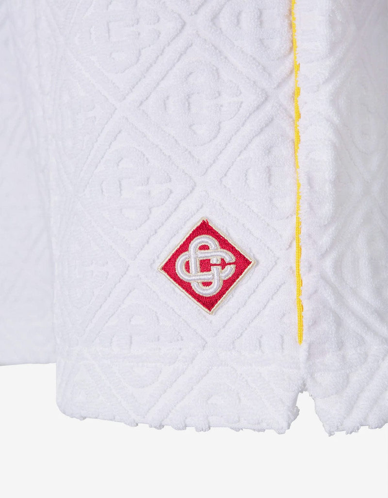 Casablanca White Monogram Towelling Shorts