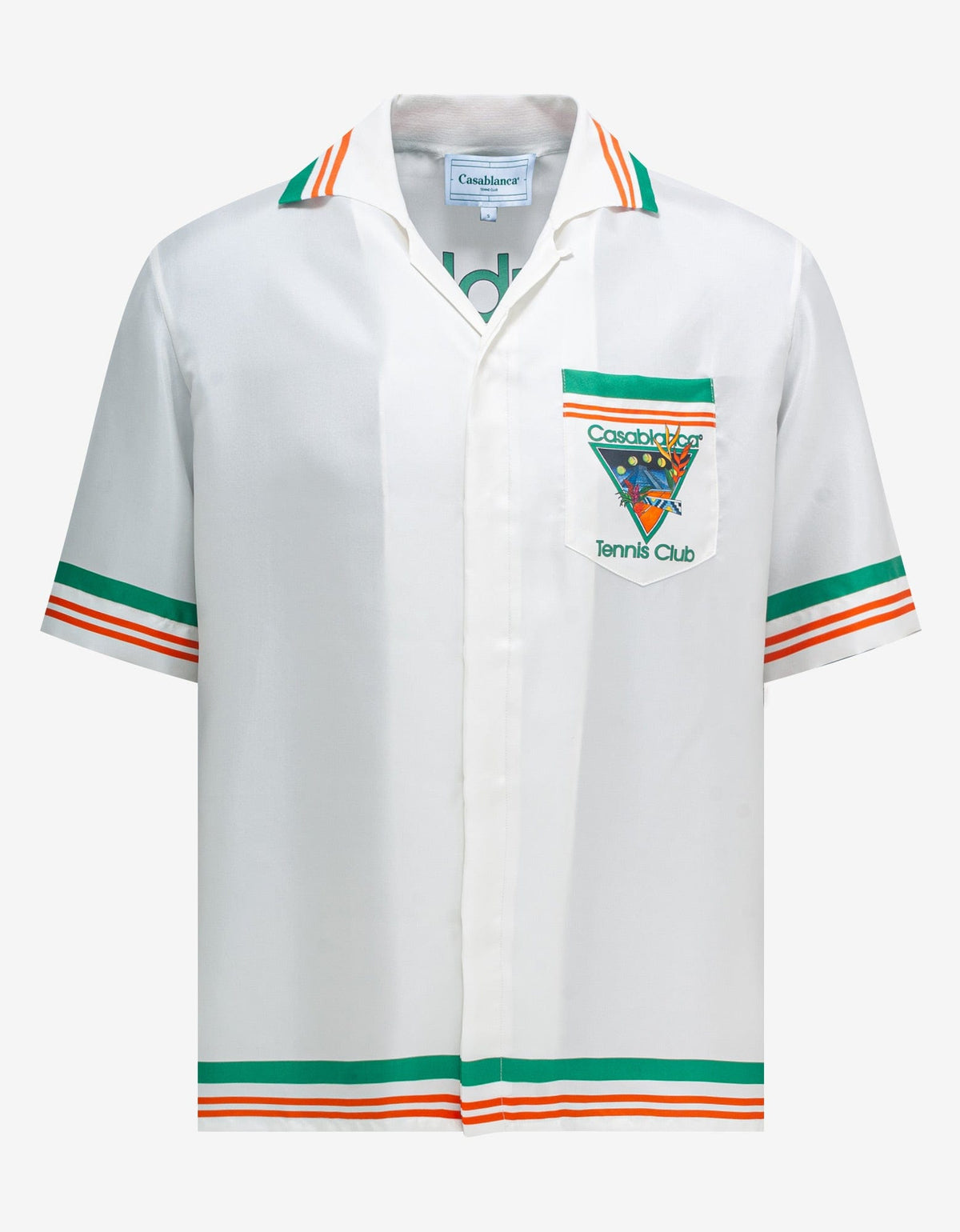 Casablanca White Tennis Club Icon Silk Shirt