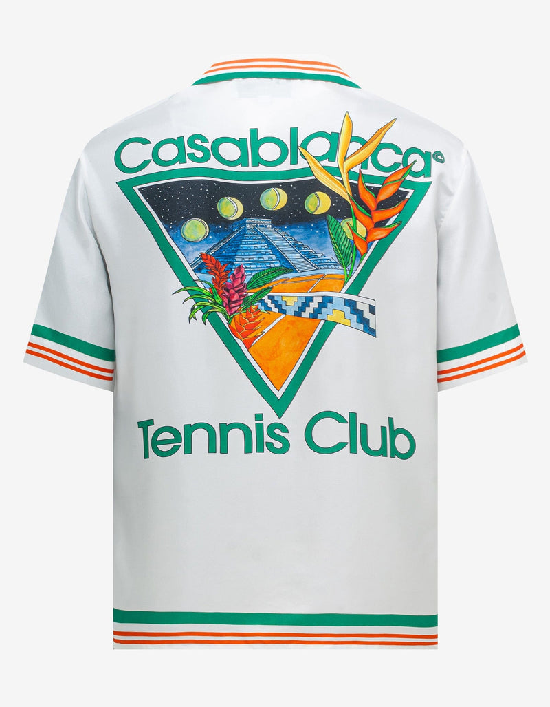 Casablanca White Tennis Club Icon Silk Shirt