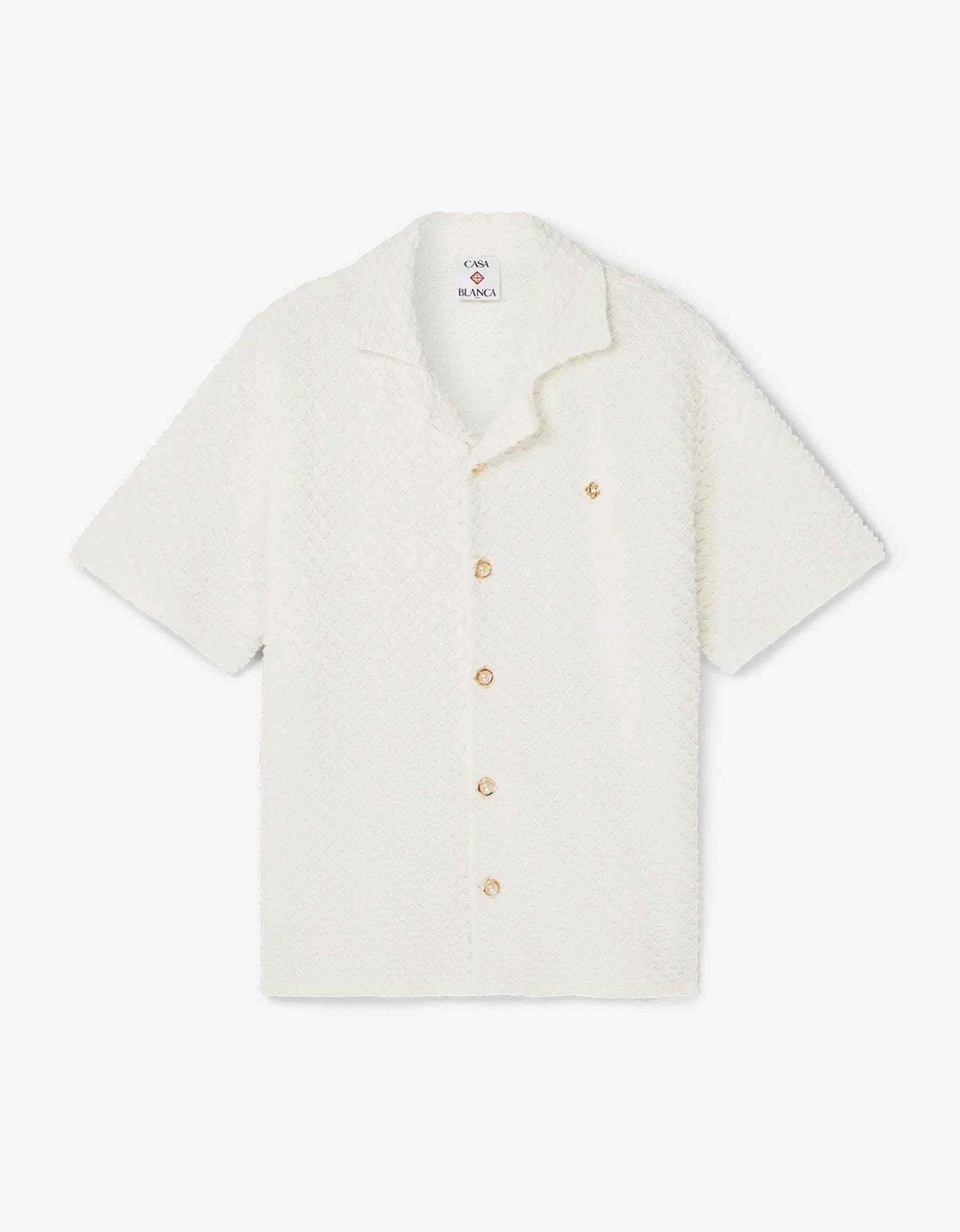 Casablanca White Textured Knitted Shirt