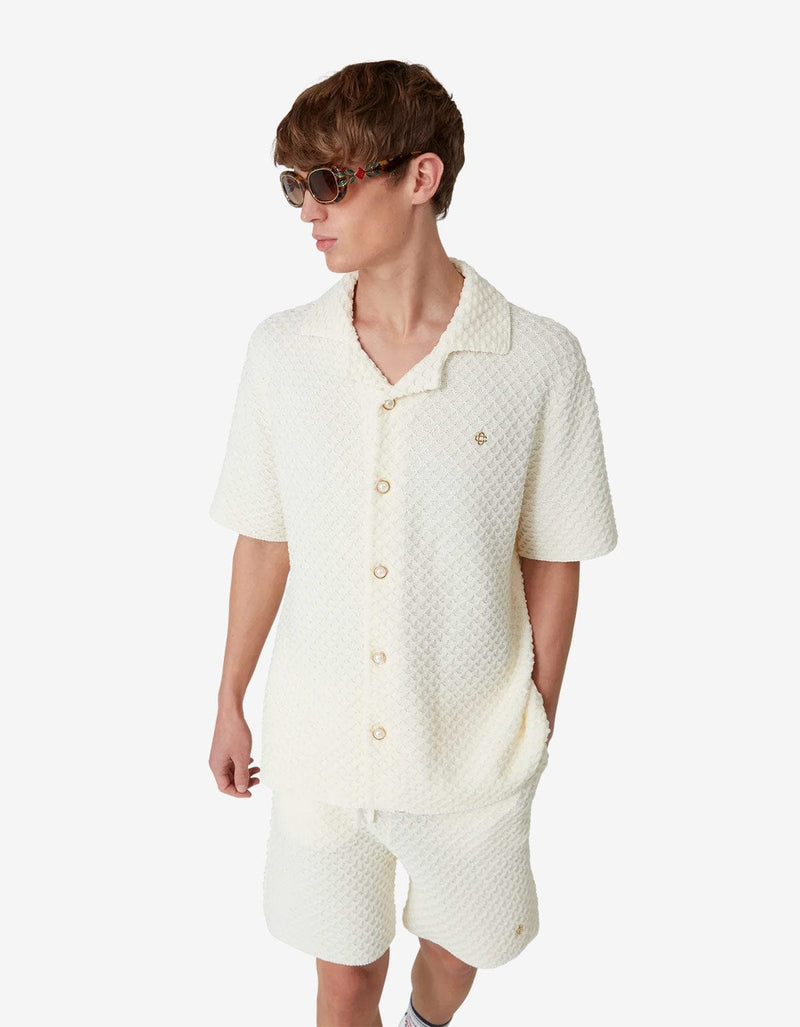 Casablanca White Textured Knitted Shirt