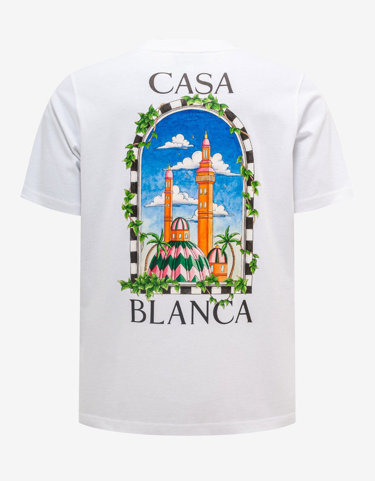 Casablanca White Vue De Damas Print T-Shirt