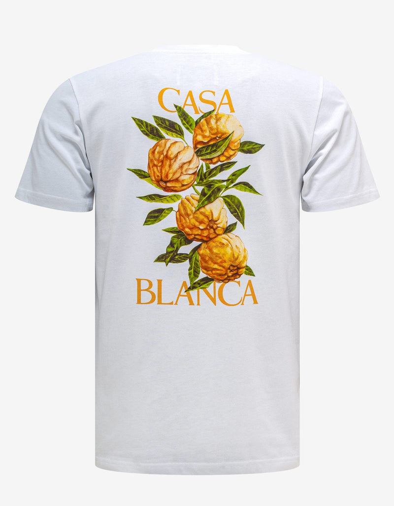 Casablanca White Yuzu Print T-Shirt