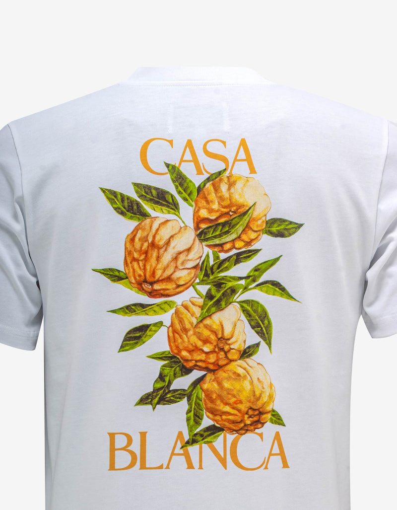 Casablanca White Yuzu Print T-Shirt