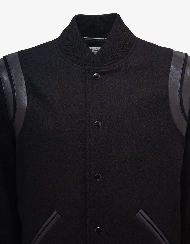 All-Black Wool Teddy Jacket