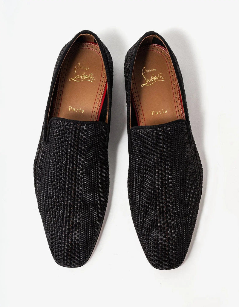 Christian Louboutin AC Dandelion Flat Brown Woven Loafer