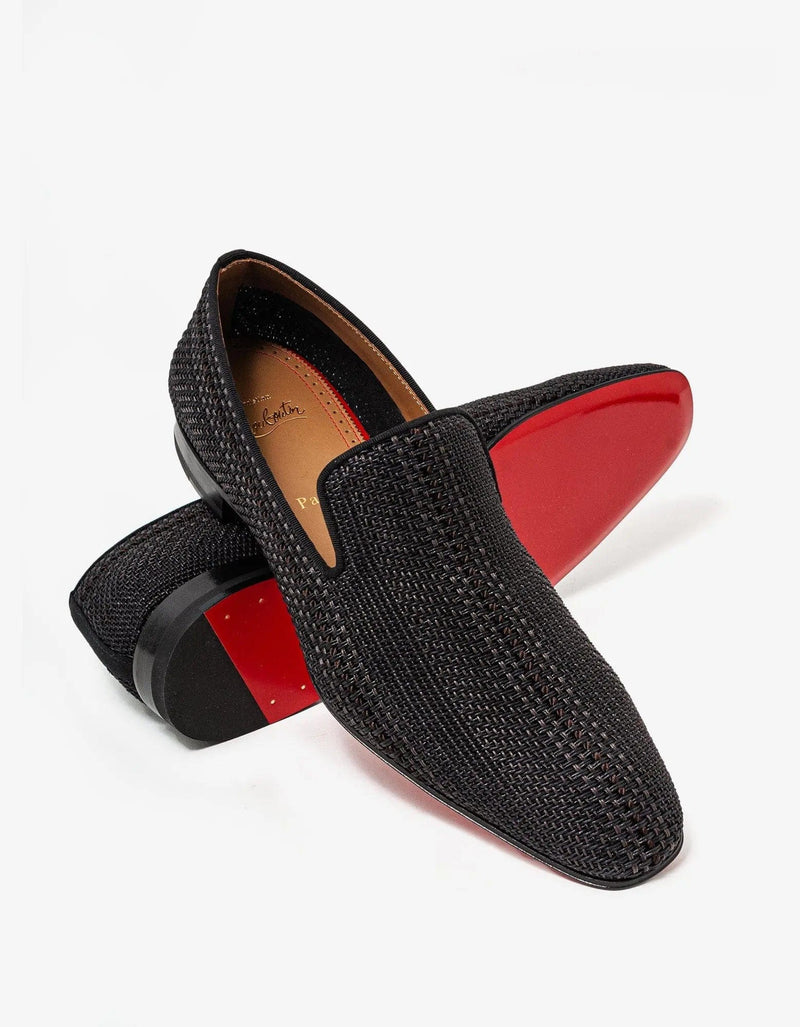 Christian Louboutin AC Dandelion Flat Brown Woven Loafer