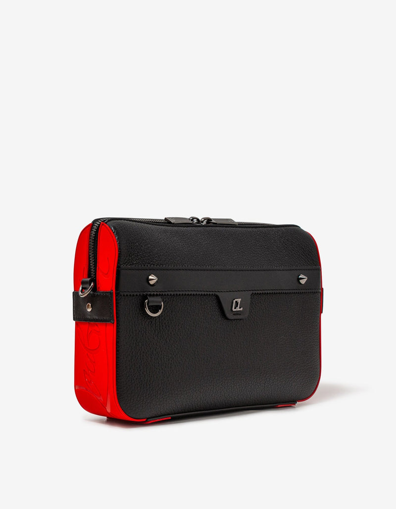 Christian Louboutin Black Ruisbuddy Leather Messenger Bag