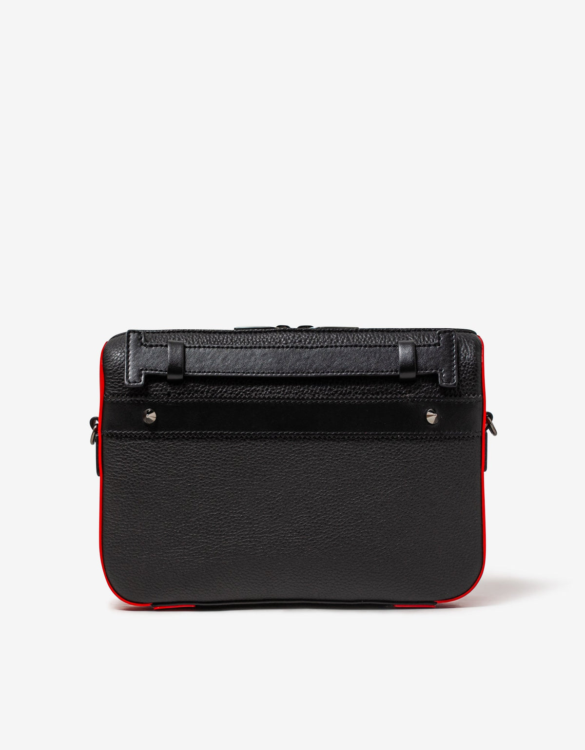 Christian Louboutin Black Ruisbuddy Leather Messenger Bag