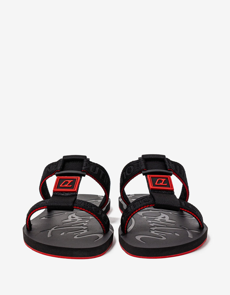 Christian Louboutin Black Surf Sandals -