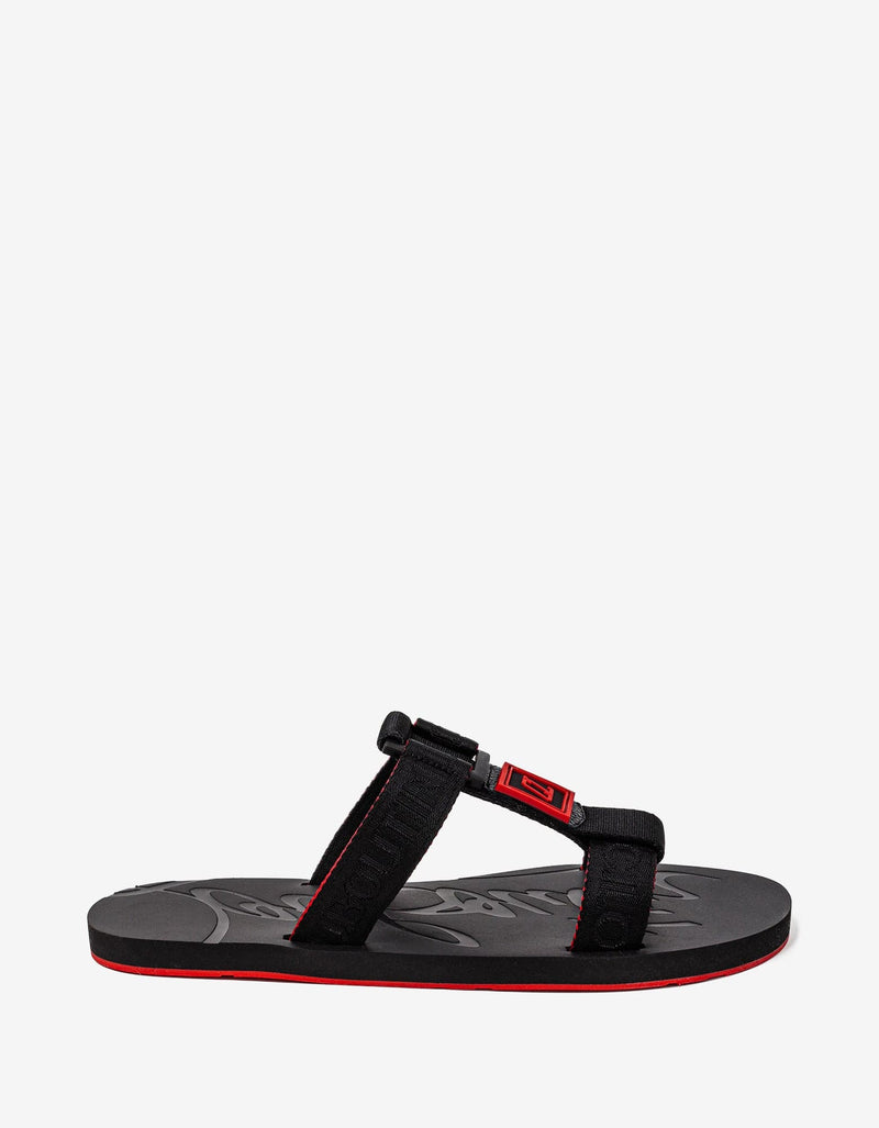 Christian Louboutin Black Surf Sandals -