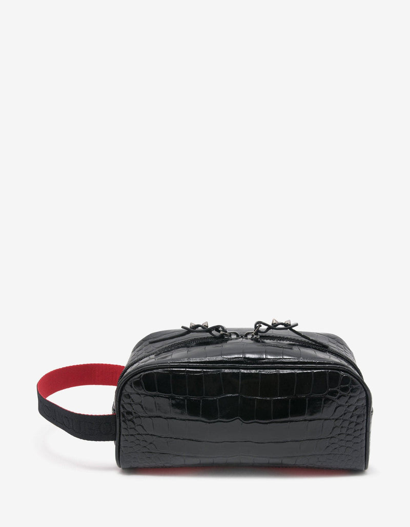 Christian Louboutin Blaster Alligator Embossed Leather Travel Case