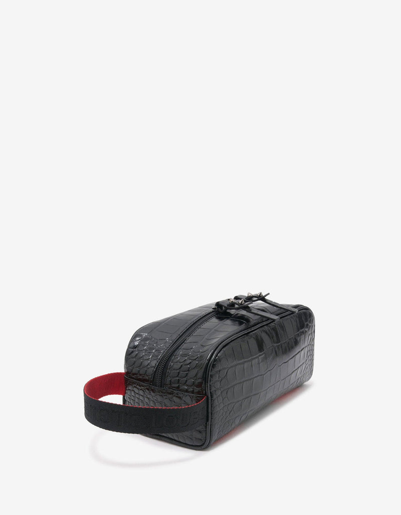 Christian Louboutin Blaster Alligator Embossed Leather Travel Case