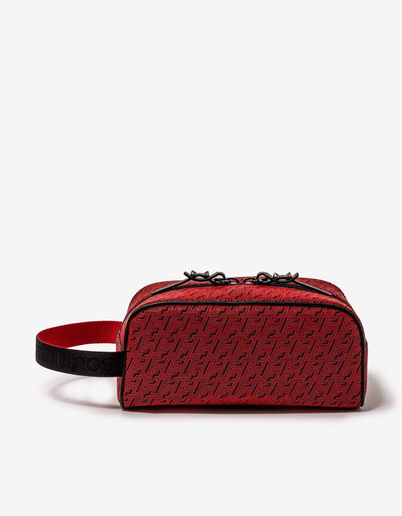 Christian Louboutin - Blaster Red CL Logo Jacquard Travel Case -