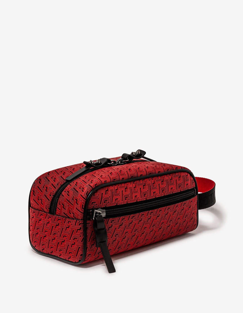 Christian Louboutin - Blaster Red CL Logo Jacquard Travel Case -