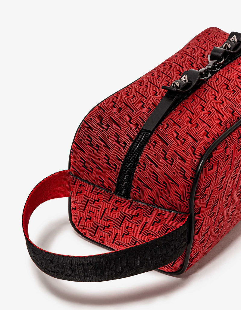 Christian Louboutin - Blaster Red CL Logo Jacquard Travel Case -