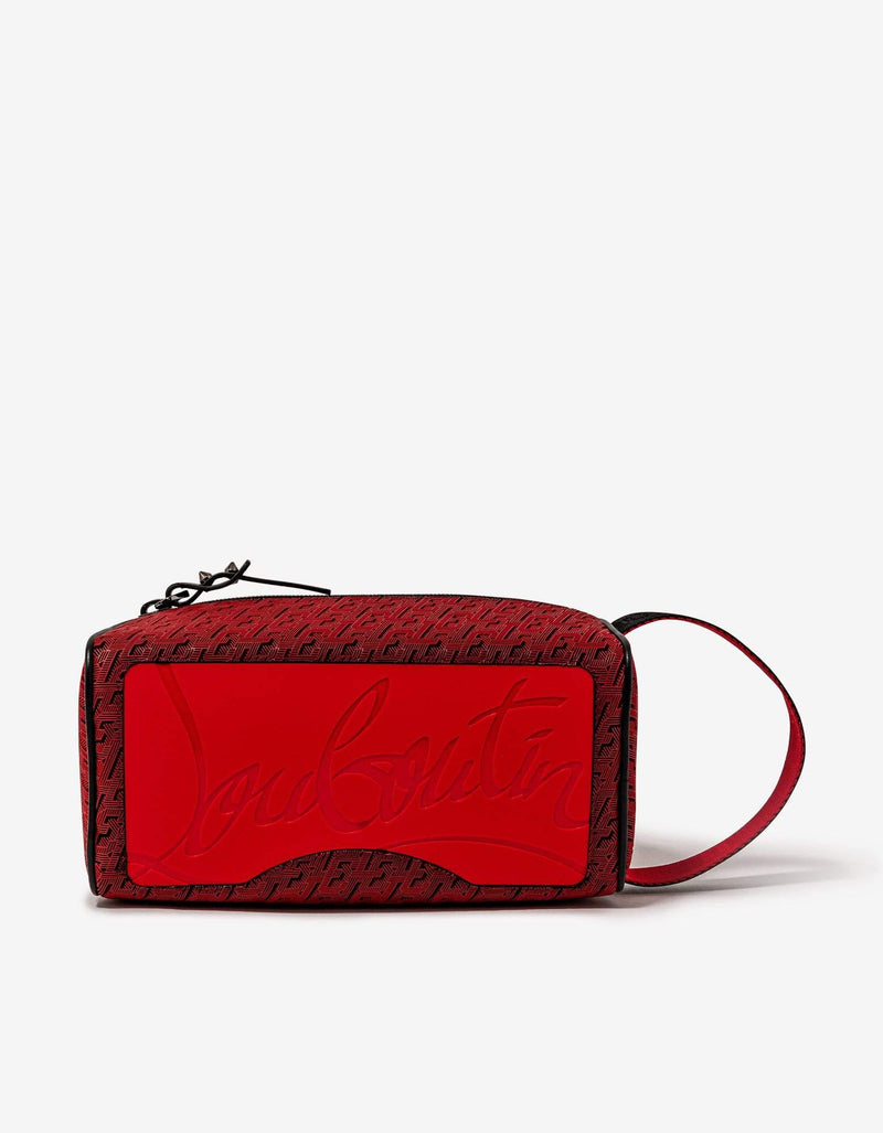 Christian Louboutin - Blaster Red CL Logo Jacquard Travel Case -