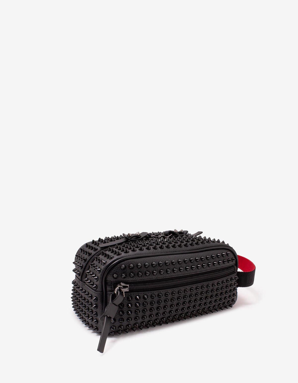 Christian Louboutin Blaster Spikes Black Leather Travel Case