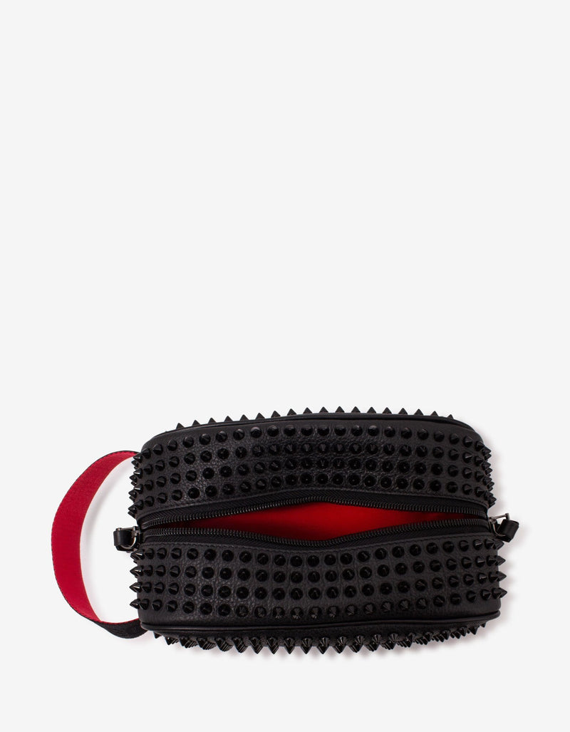 Christian Louboutin Blaster Spikes Black Leather Travel Case -