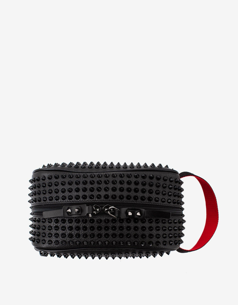 Christian Louboutin Blaster Spikes Black Leather Travel Case -