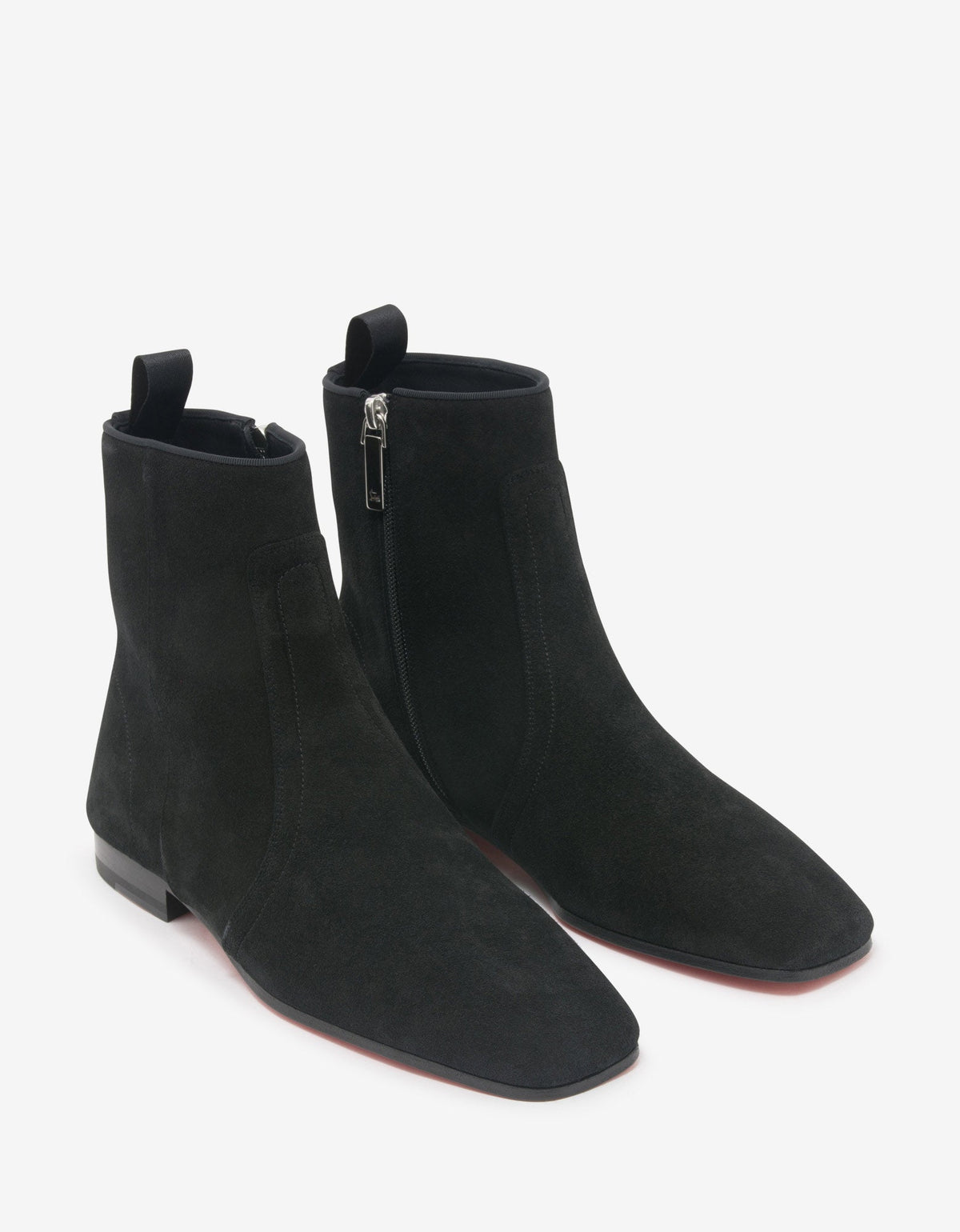 Christian Louboutin Cardaboot Black Suede Leather Boots