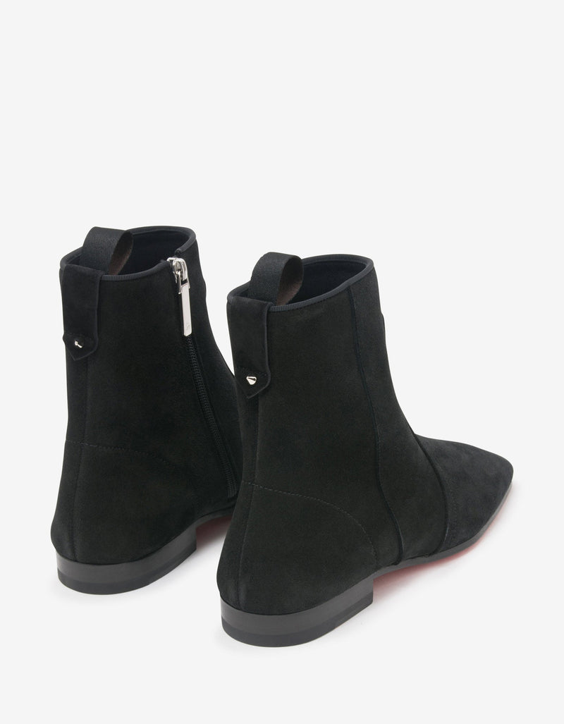 Christian Louboutin Cardaboot Black Suede Leather Boots