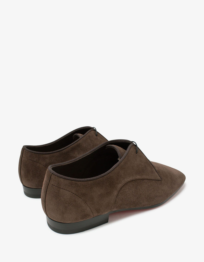 Christian Louboutin Carderby Brown Suede Leather Shoes