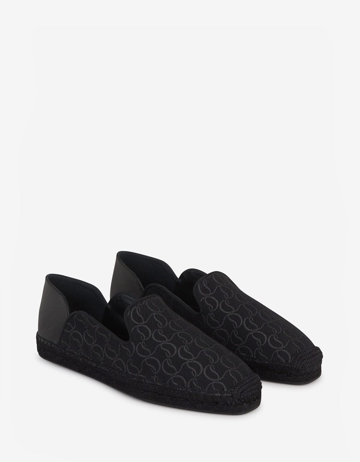 Christian Louboutin Christian Louboutin Espadon CL Jacquard Black Espadrilles