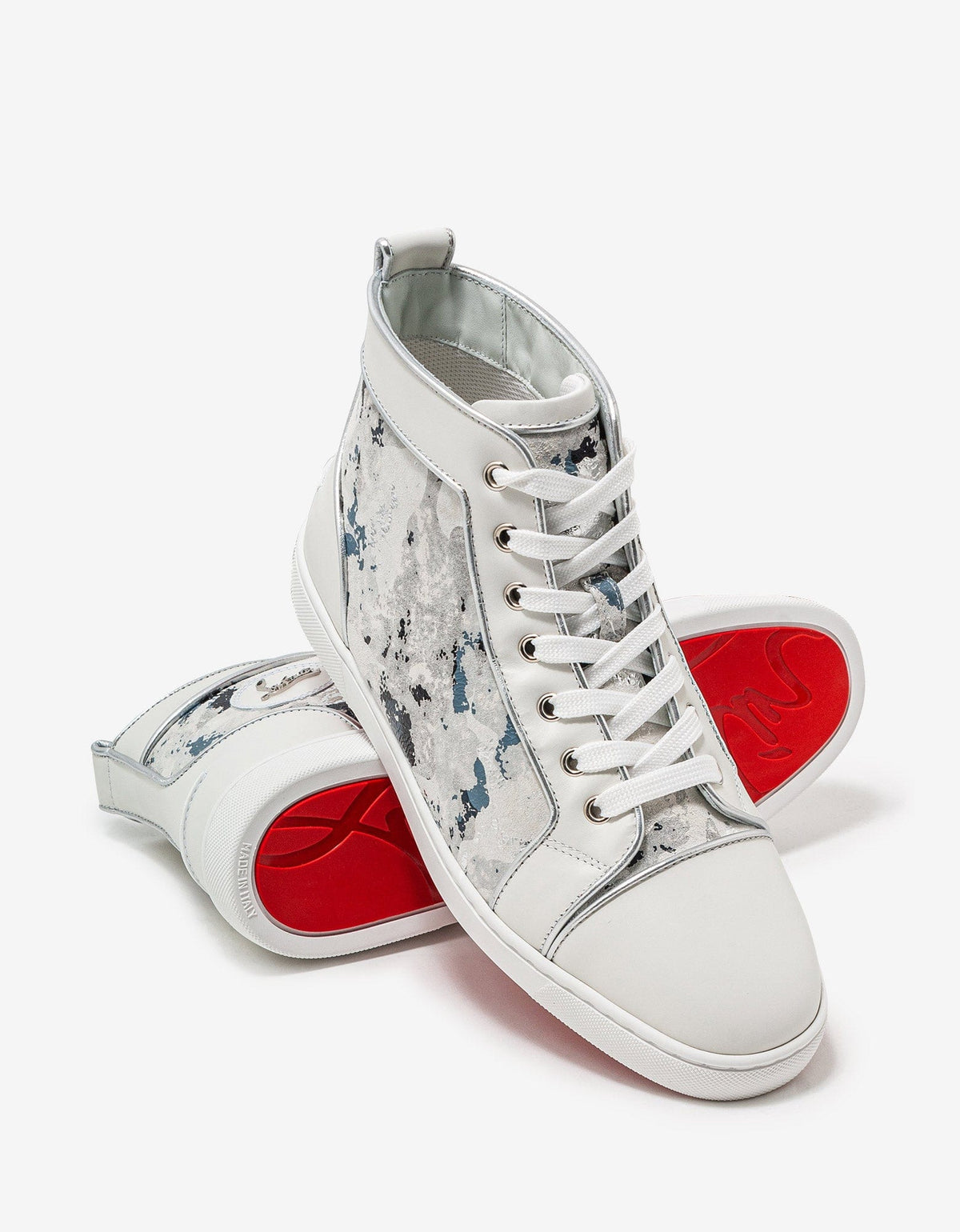 Christian Louboutin - Christian Louboutin Louis Orlato Flat Gravity White High Top Trainers -