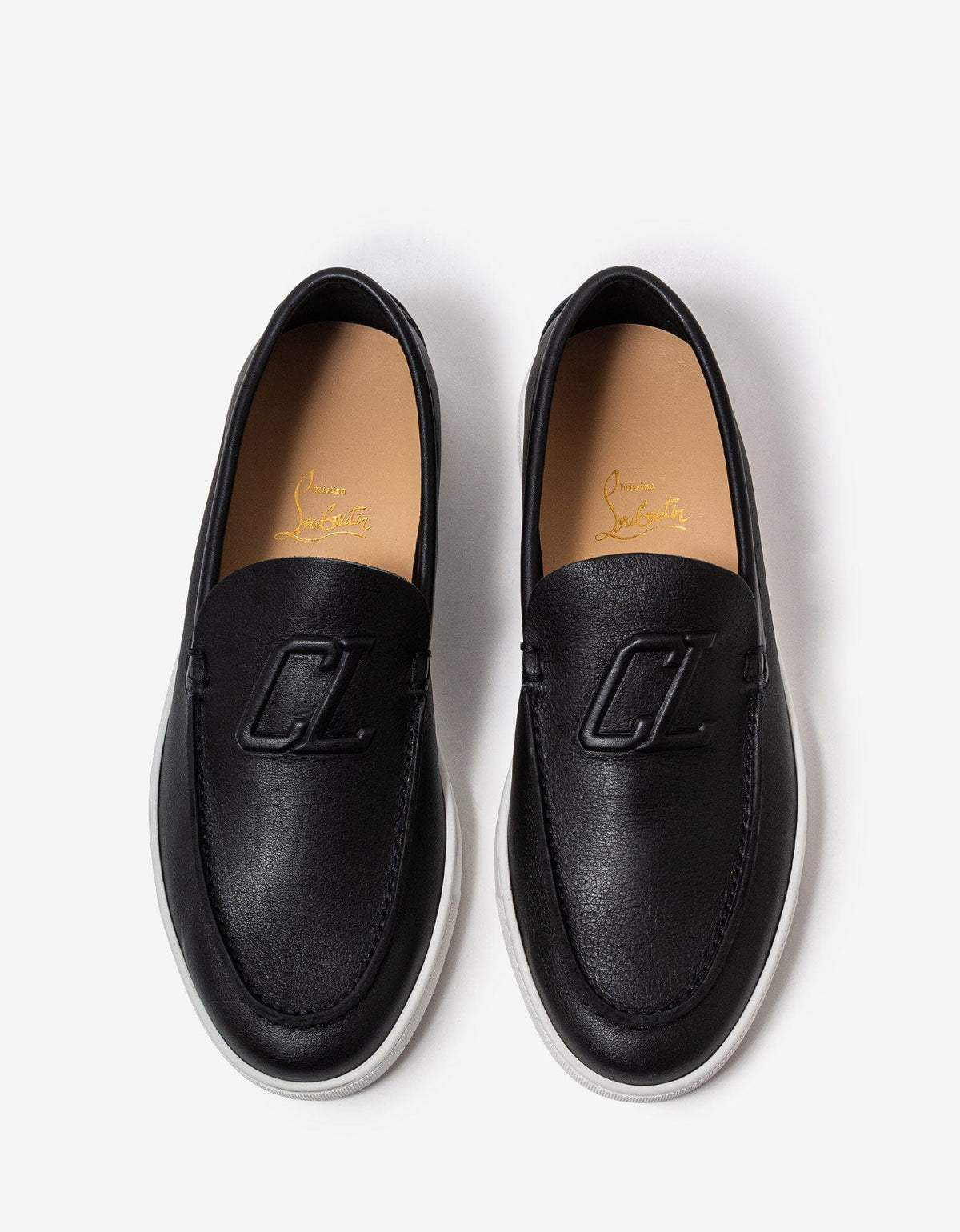 Christian Louboutin Christian Louboutin Varsiboat Black Leather Boat Shoes