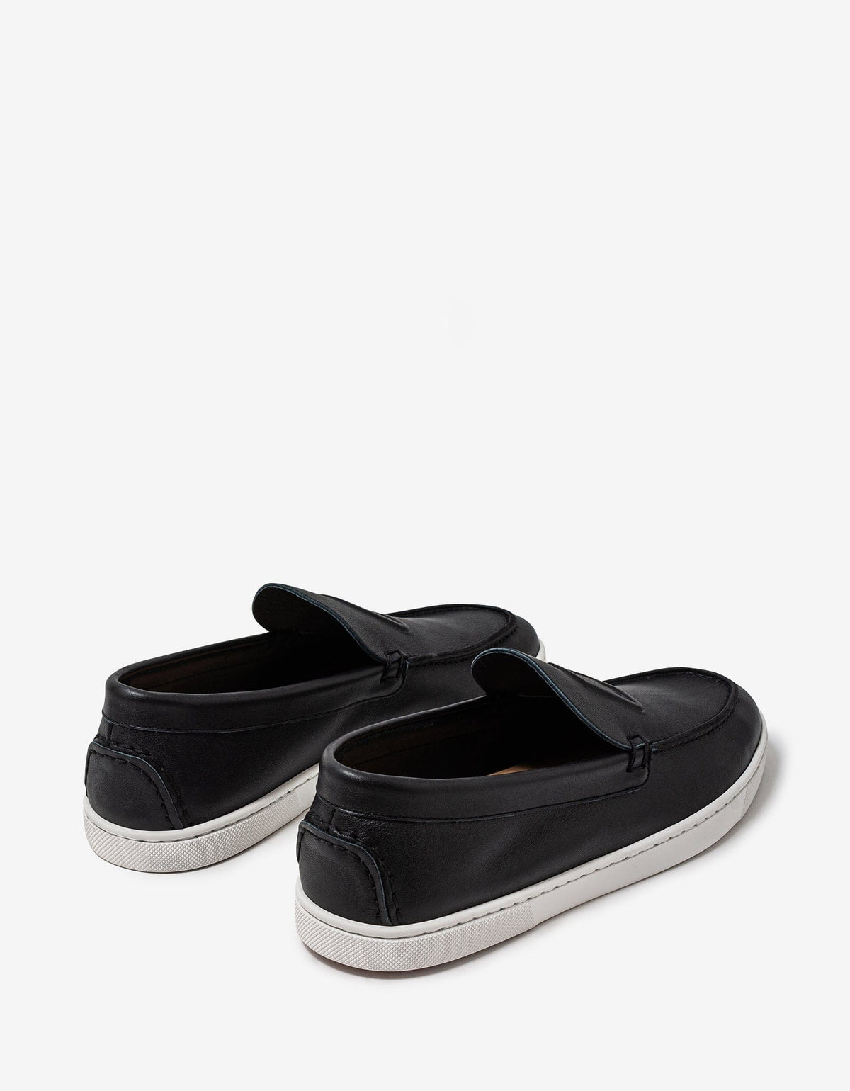 Christian Louboutin Christian Louboutin Varsiboat Black Leather Boat Shoes