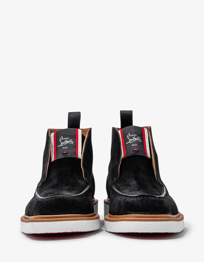 Christian Louboutin Citycrepe Black Suede Ankle Boots