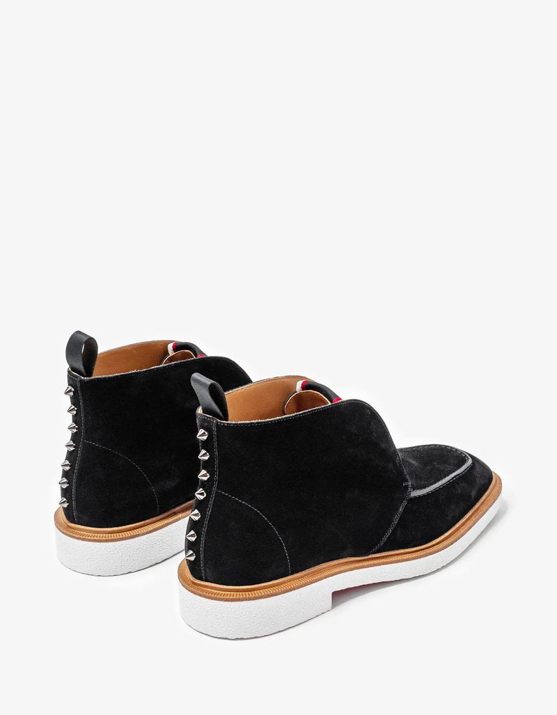 Christian Louboutin Citycrepe Black Suede Ankle Boots