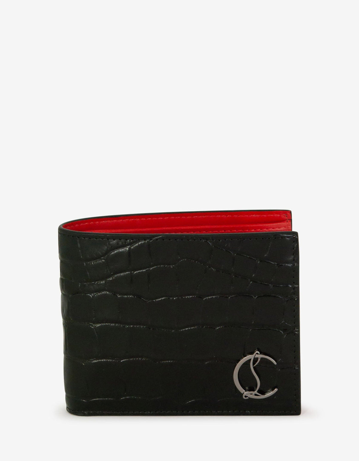 Christian Louboutin Coolcard Alligator Embossed Leather Billfold Wallet