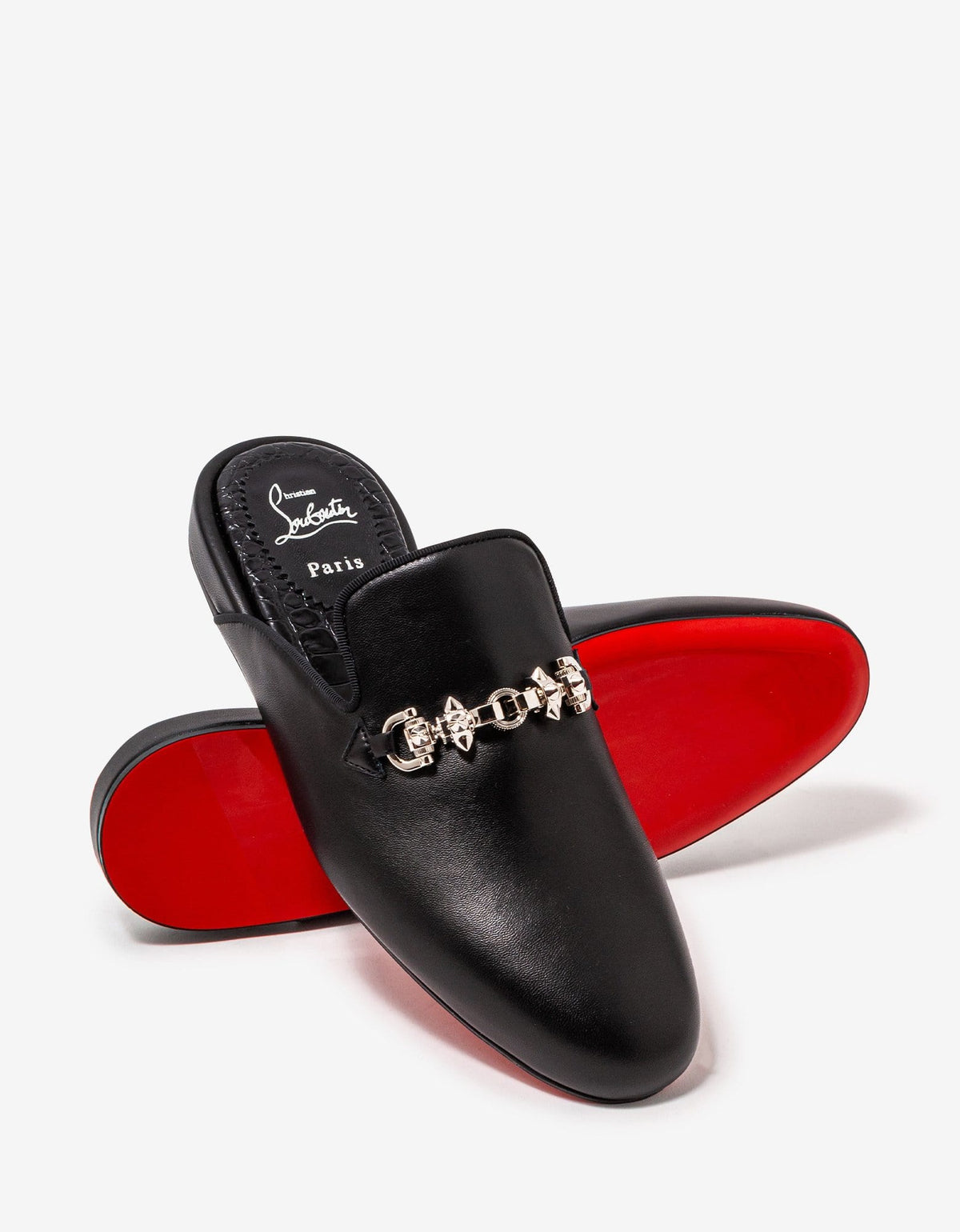 Christian Louboutin Coolito Swing Black Leather Mules