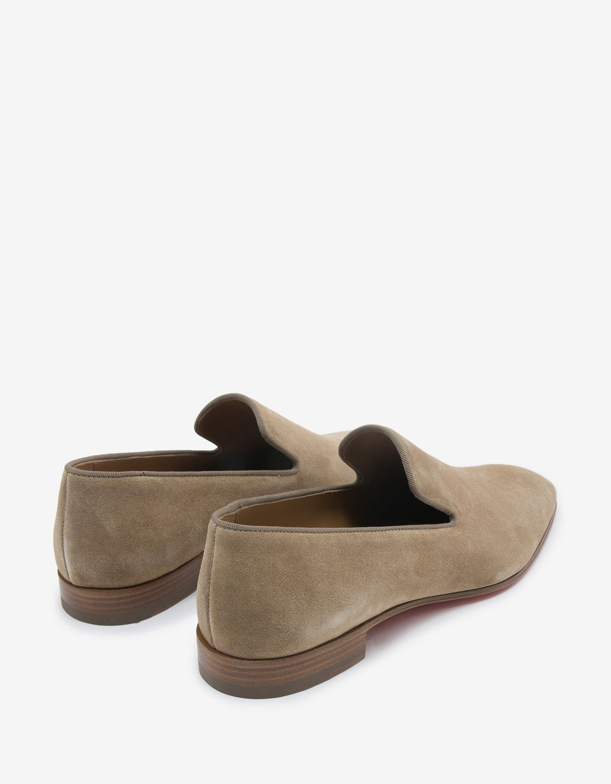 Christian Louboutin Dandelion Beige Suede Leather Loafers