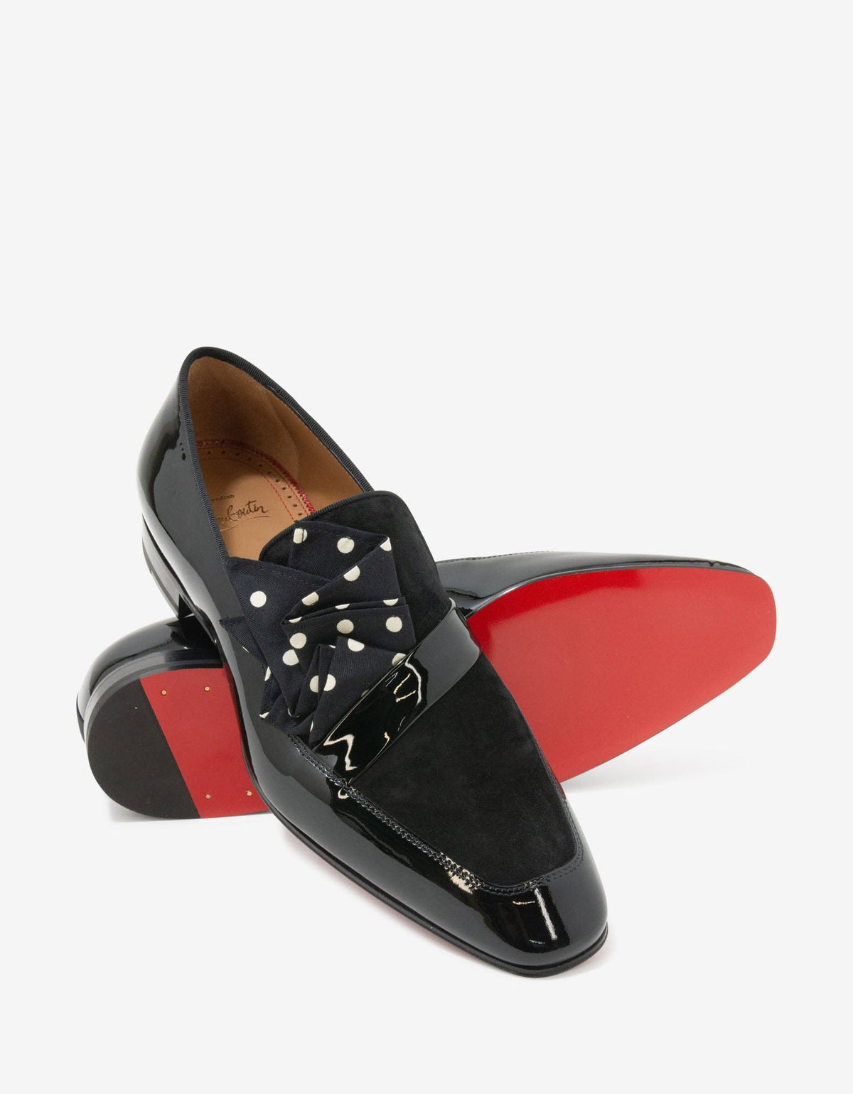 Christian Louboutin Dandy Me Patent & Suede Leather Loafers