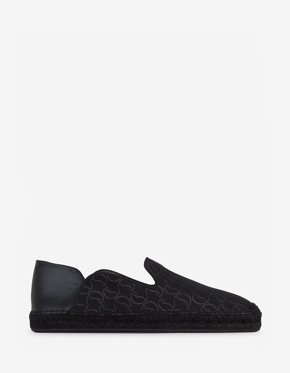 Christian Louboutin Espadon CL Jacquard Black Espadrilles -