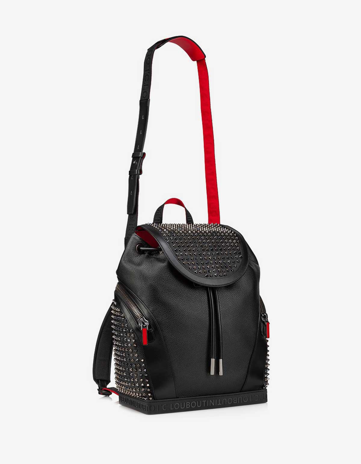 Christian Louboutin Explorafunk Black Leather Backpack Zoo Fashions