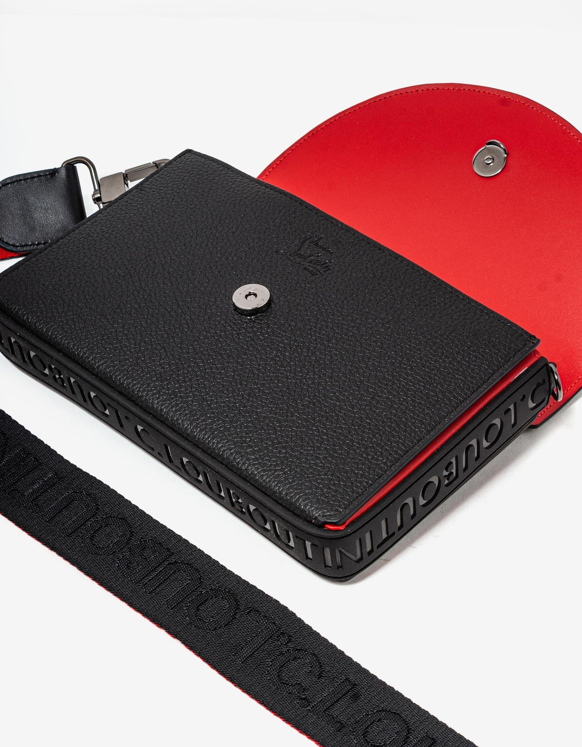 Christian Louboutin Explorafunk Black Strap Wallet -