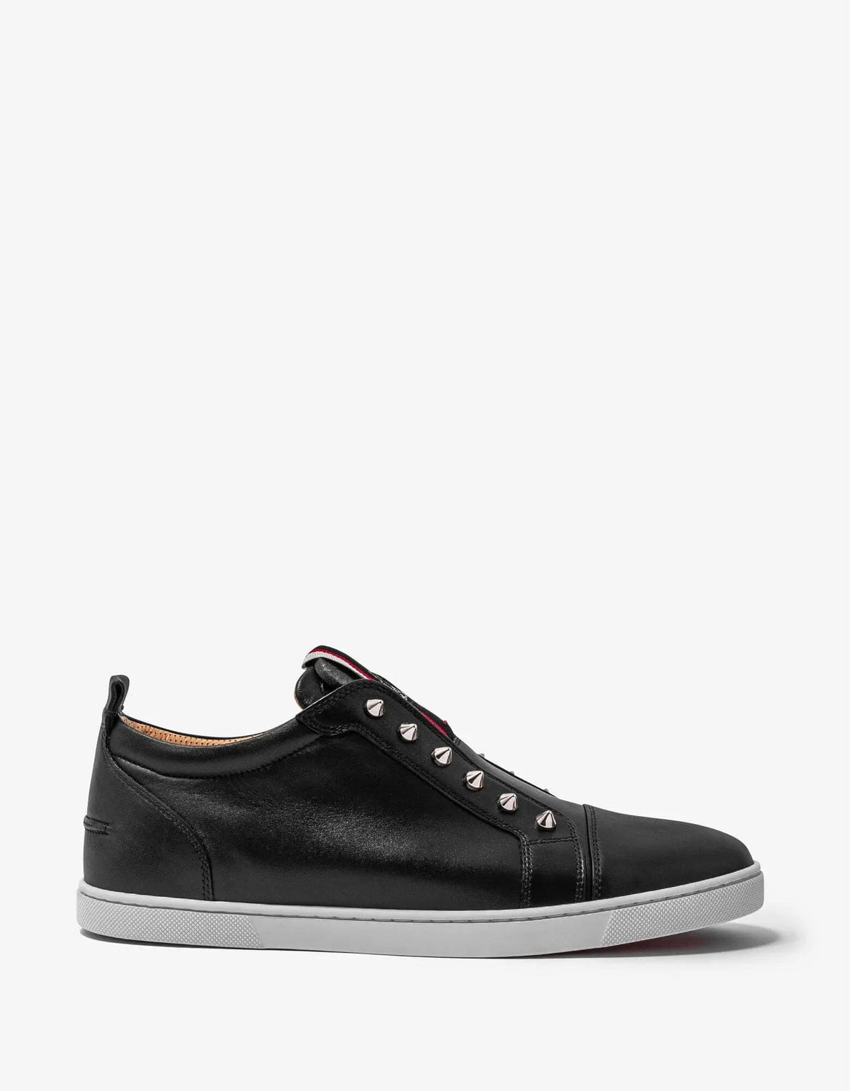 Christian Louboutin - F.A.V Fique A Vontade Black Leather Trainers -