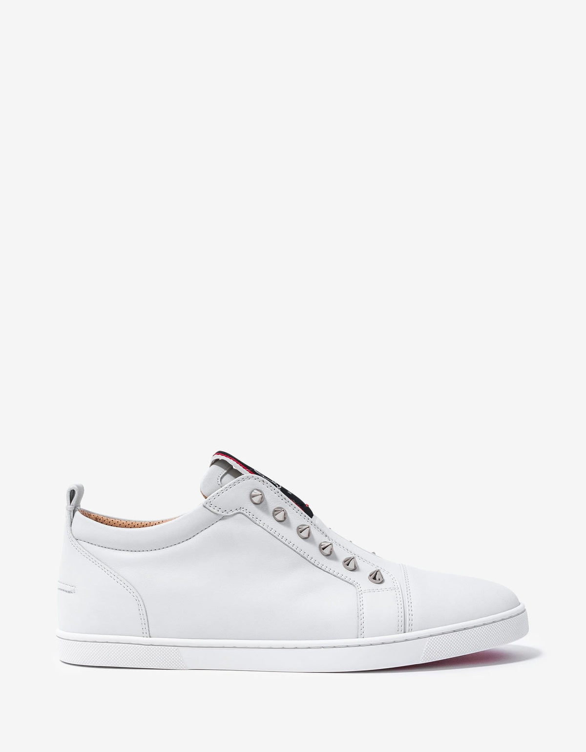 Christian Louboutin - F.A.V Fique A Vontade White Leather Trainers -