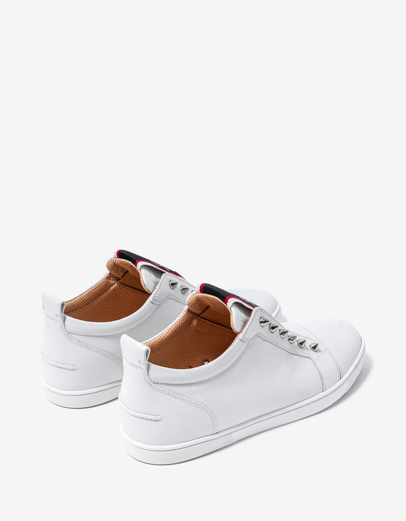 Christian Louboutin F.A.V Fique A Vontade White Leather Trainers