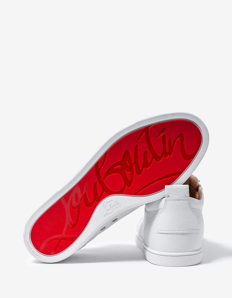 Christian Louboutin F.A.V Fique A Vontade White Leather Trainers