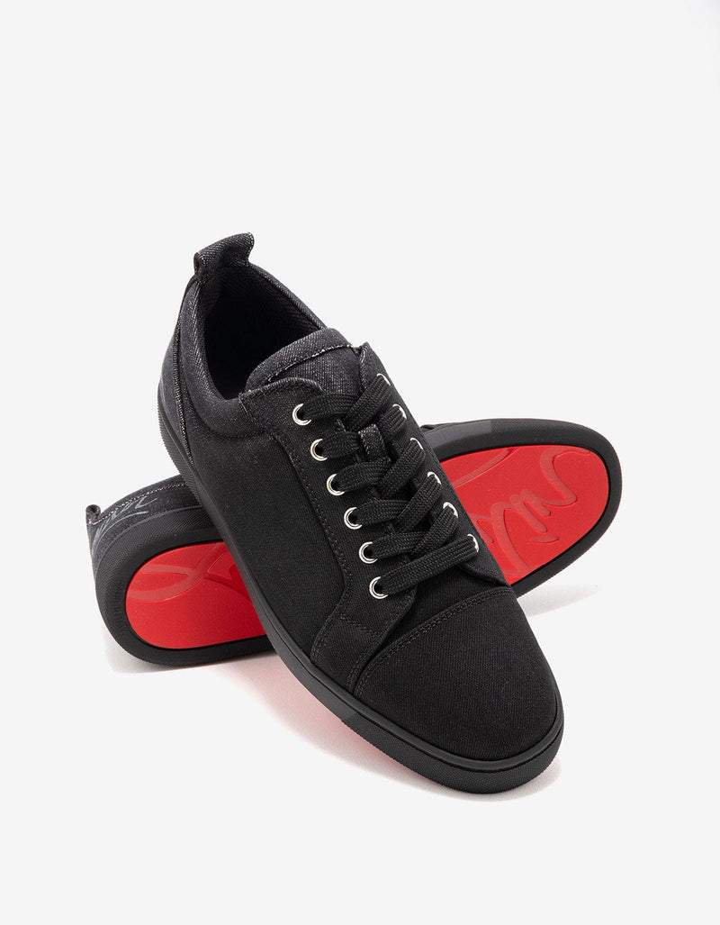 Christian Louboutin Fun Louis Junior Black Denim Trainers