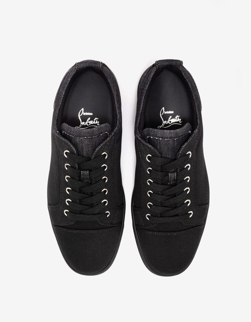 Christian Louboutin Fun Louis Junior Black Denim Trainers