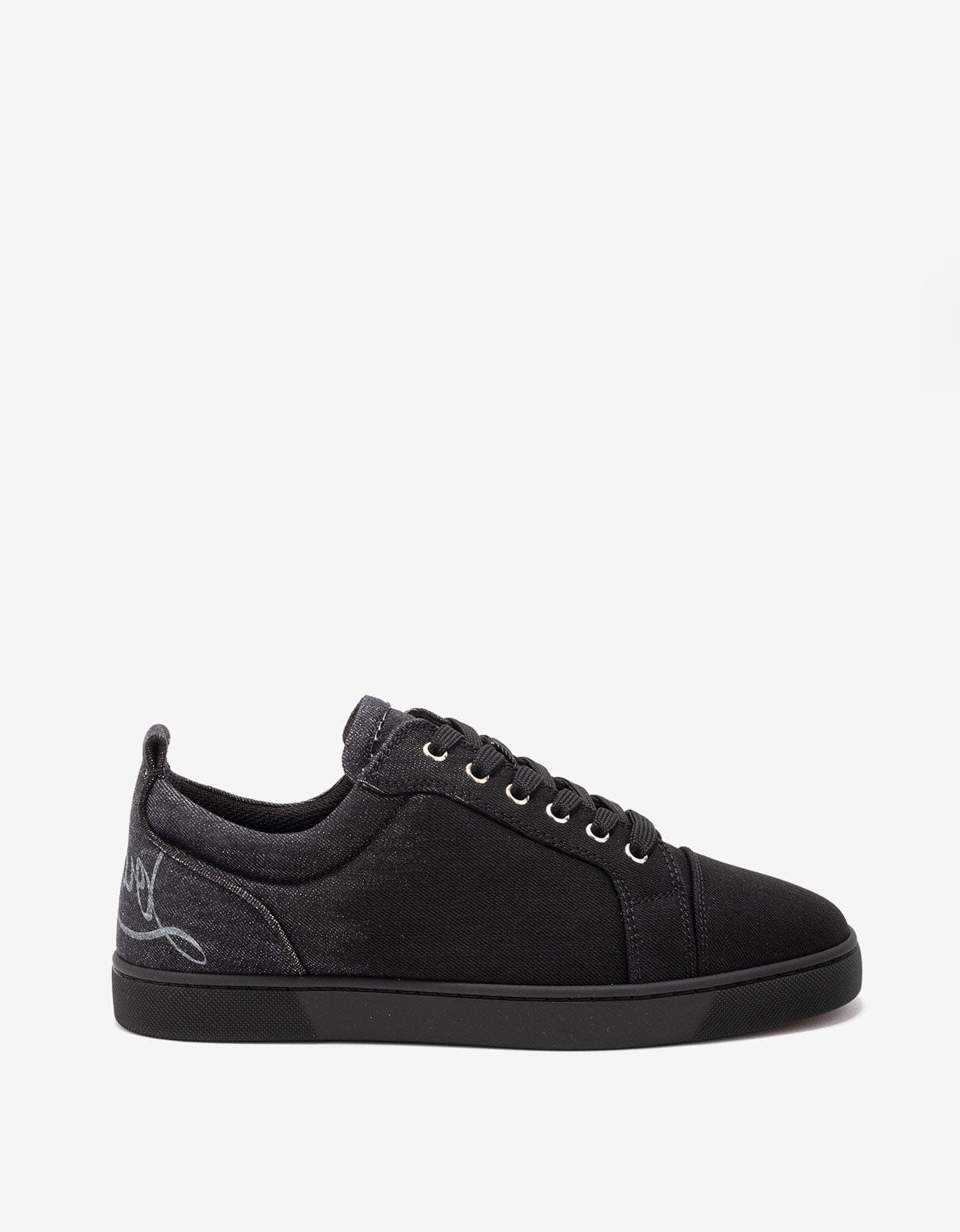 Christian Louboutin Fun Louis Junior Black Denim Trainers