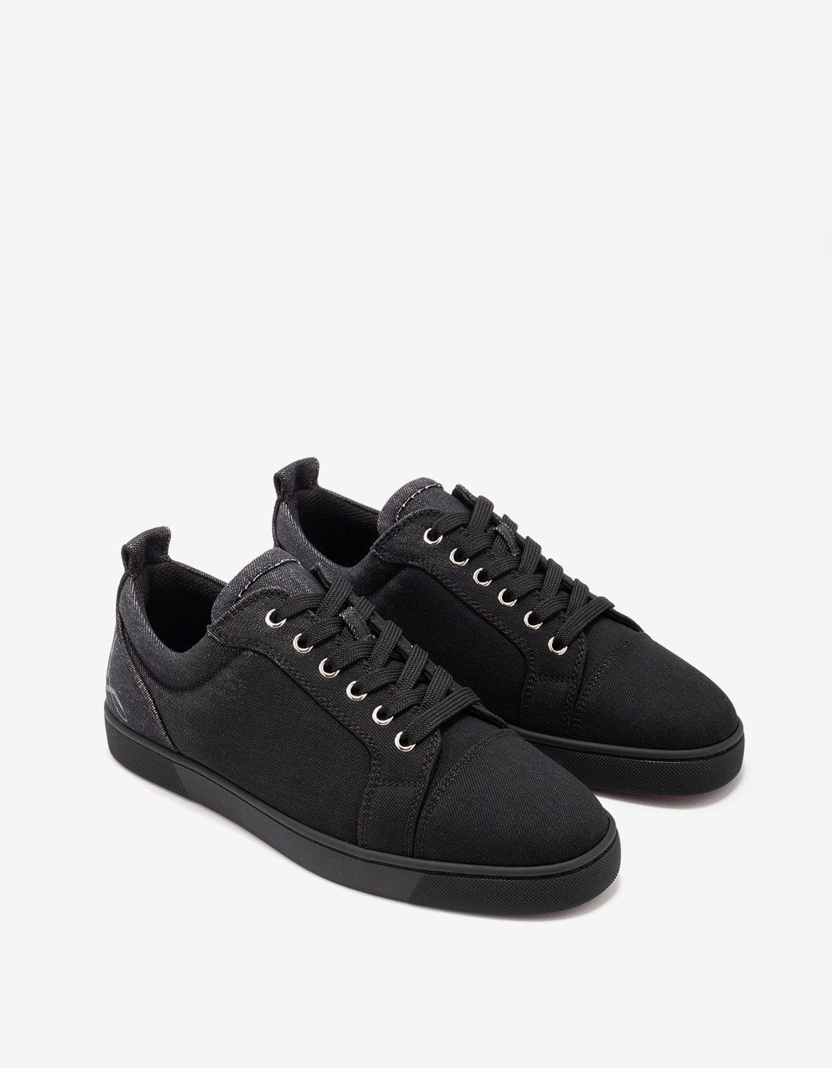 Christian Louboutin Fun Louis Junior Black Denim Trainers